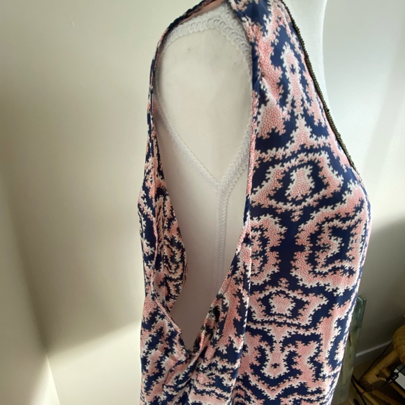 Sejour Silk Blend Beaded Neckline Light Casual Sleeveless Tank Blouse-Sz-22W - Picture 4 of 16